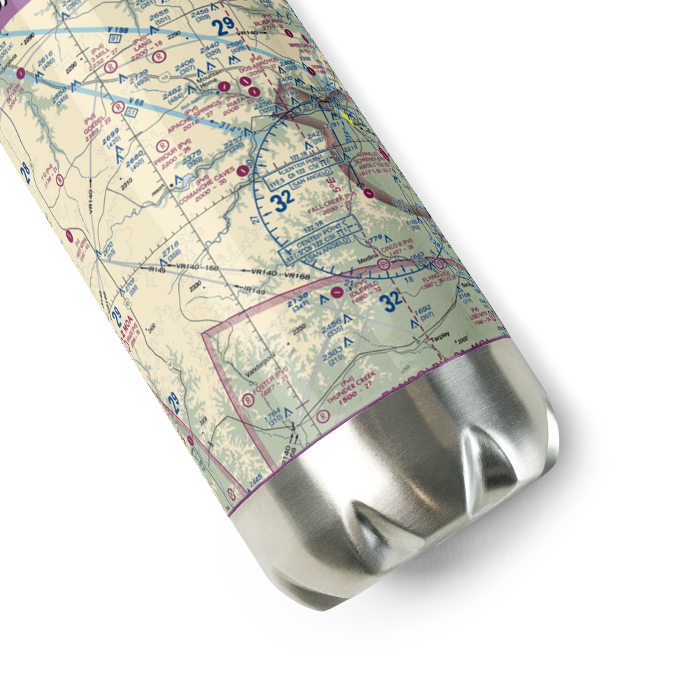 Comanche Caves Ranch Airport (4TA6) VFR Sectional Water Bottle 