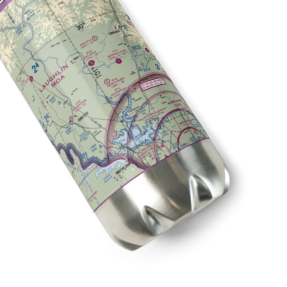 Devil's River Ranch Airport (4TE7) VFR Sectional Water Bottle 
