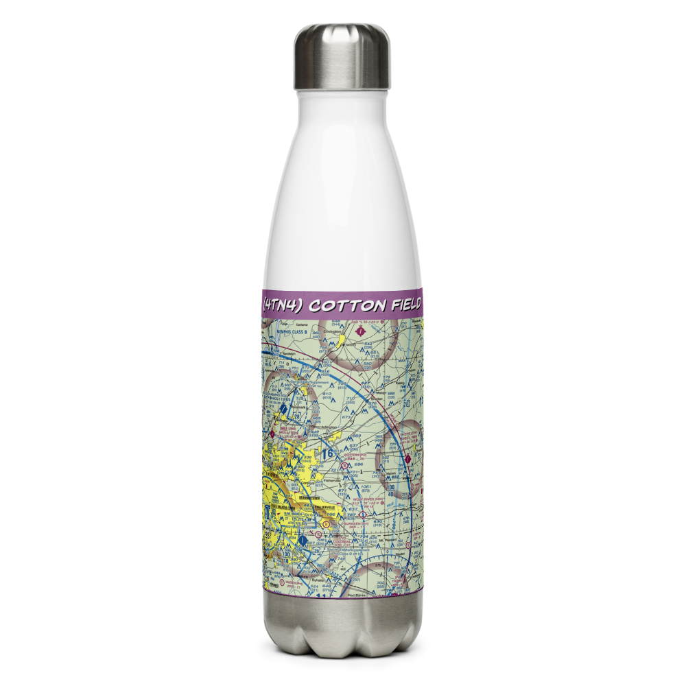 Cotton Field (4TN4) VFR Sectional Water Bottle 