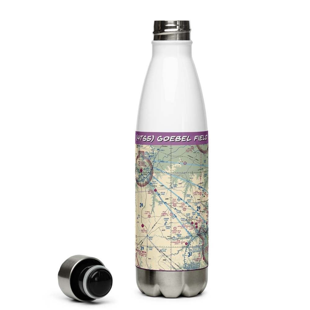 Goebel Field (4TS5) VFR Sectional Water Bottle 