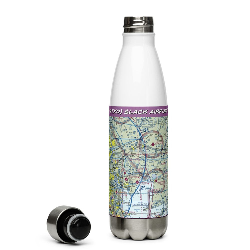 Slack Airport (4TX0) VFR Sectional Water Bottle 