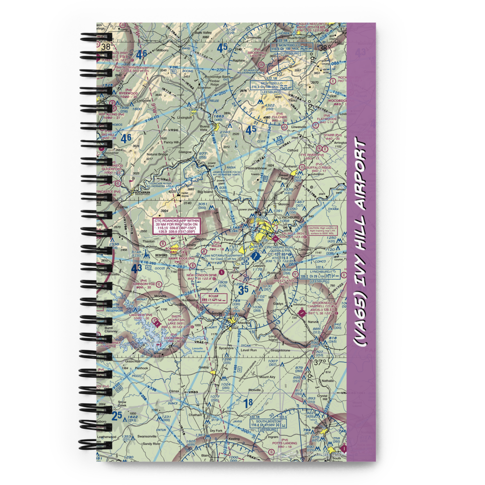 Ivy Hill Airport (VA65) VFR Sectional Notebook 