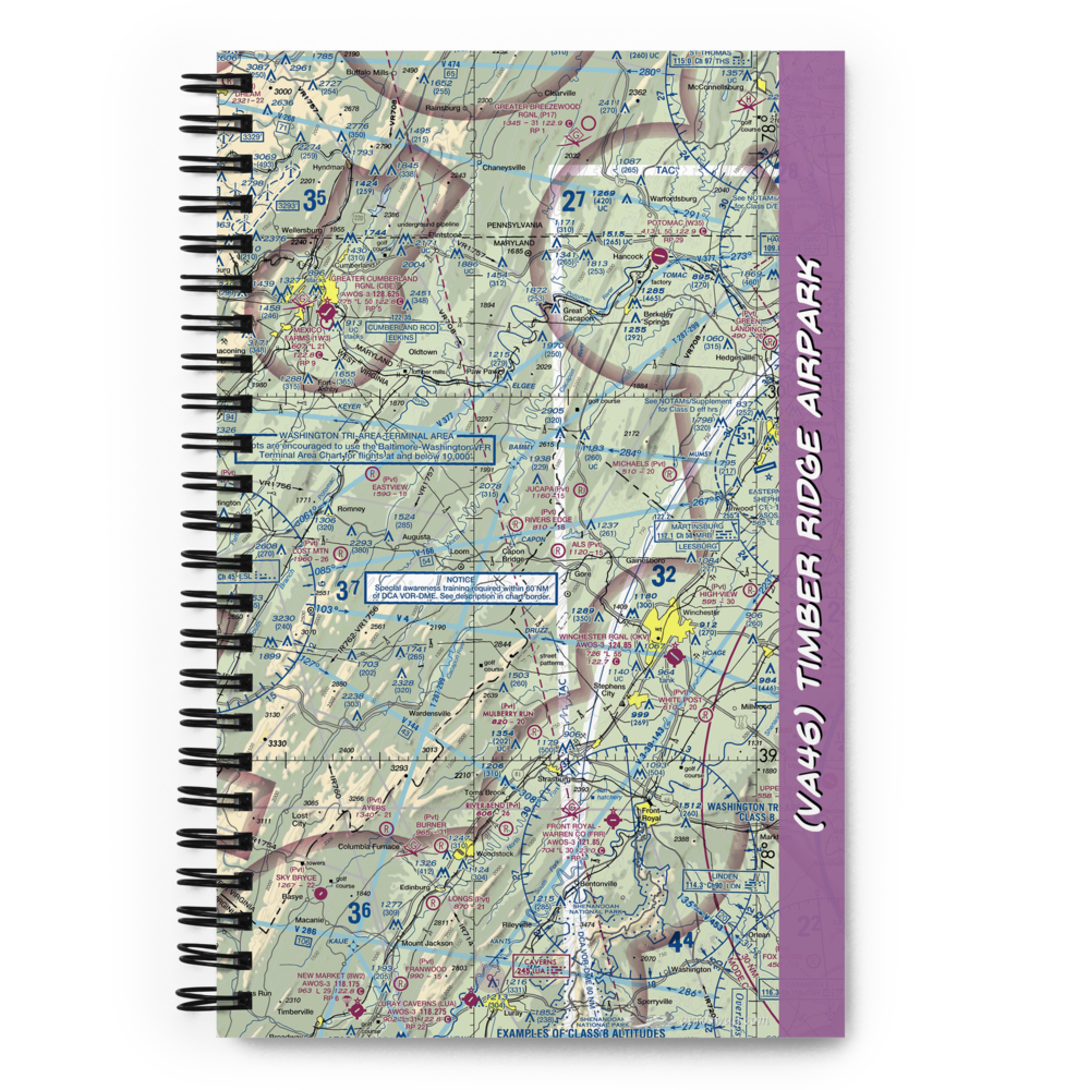 Timber Ridge Airpark (VA46) VFR Sectional Notebook 
