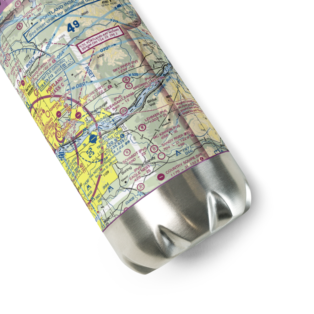 Brown's Cape Horn Airport (4WA1) VFR Sectional Water Bottle 