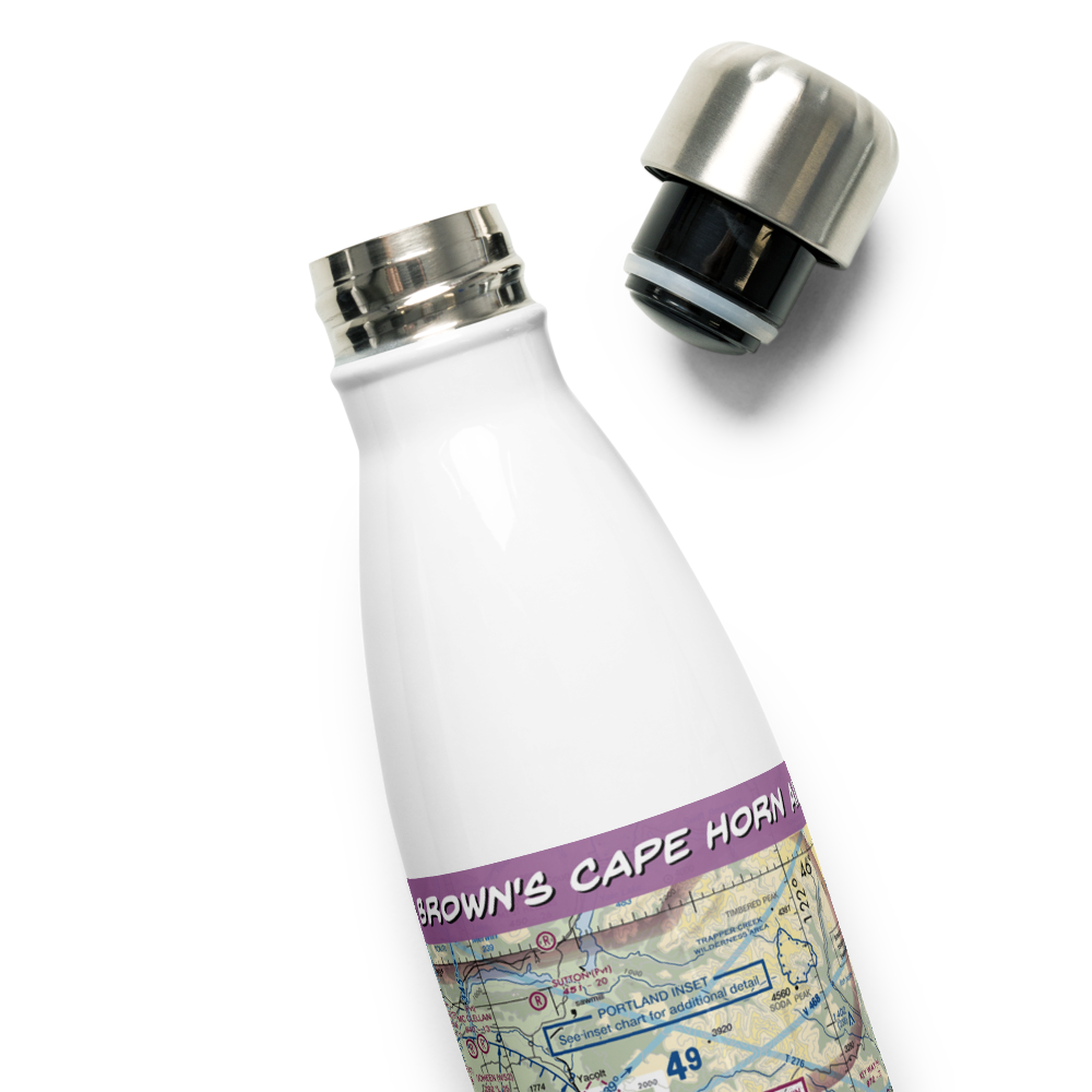 Brown's Cape Horn Airport (4WA1) VFR Sectional Water Bottle 