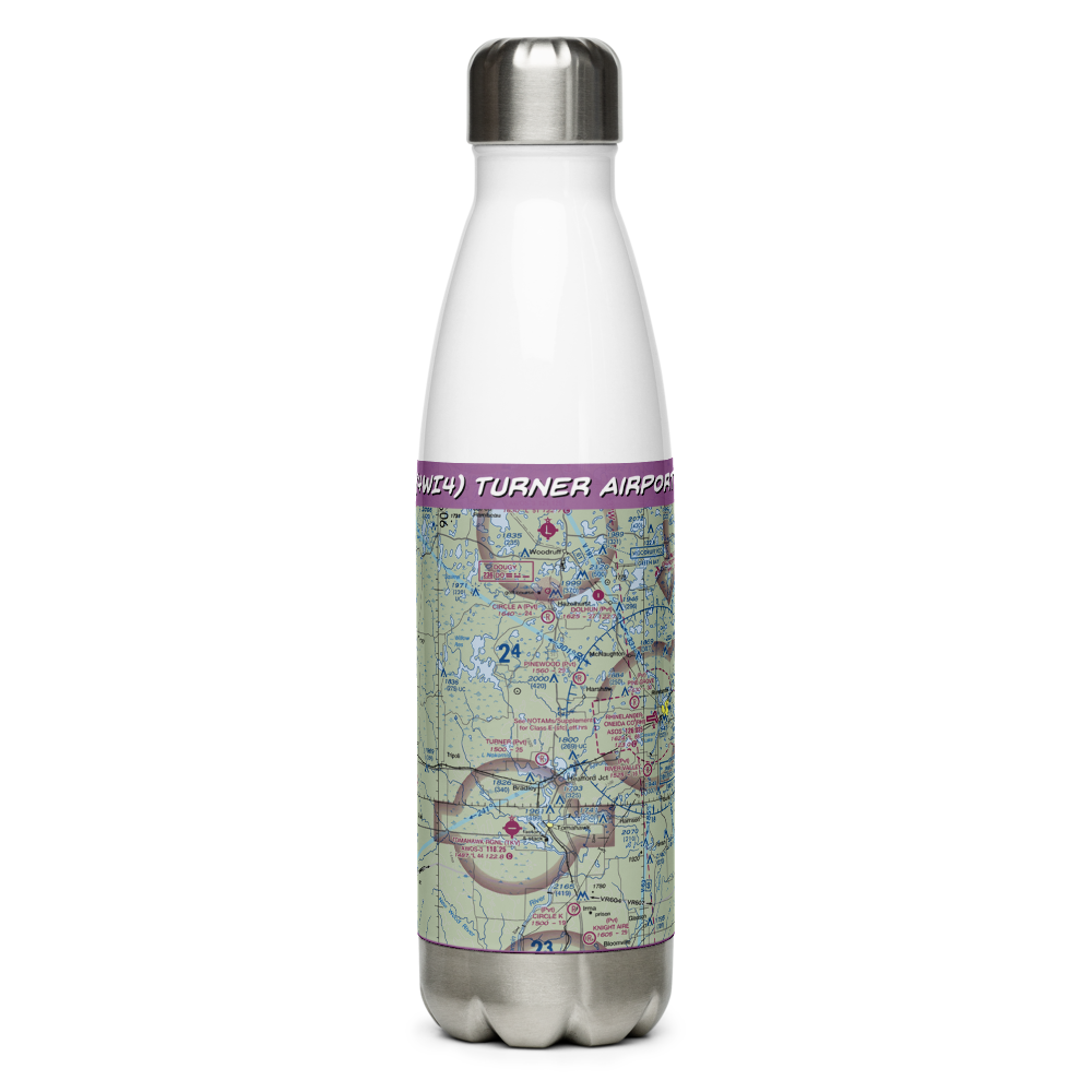 Turner Airport (4WI4) VFR Sectional Water Bottle 