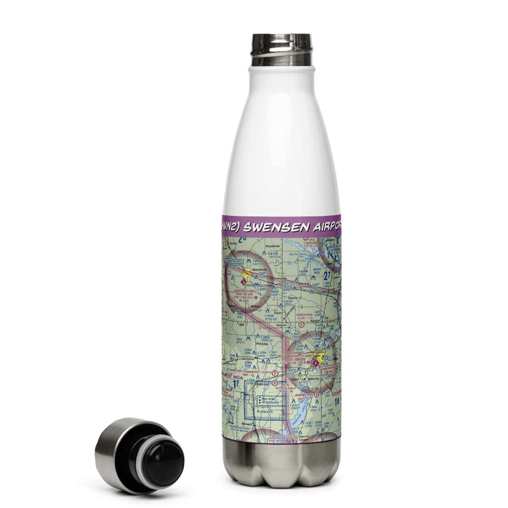 Swensen Airport (4WN2) VFR Sectional Water Bottle 