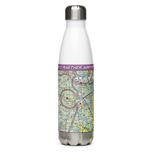 Raether Airport (4Y1) VFR Sectional Water Bottle