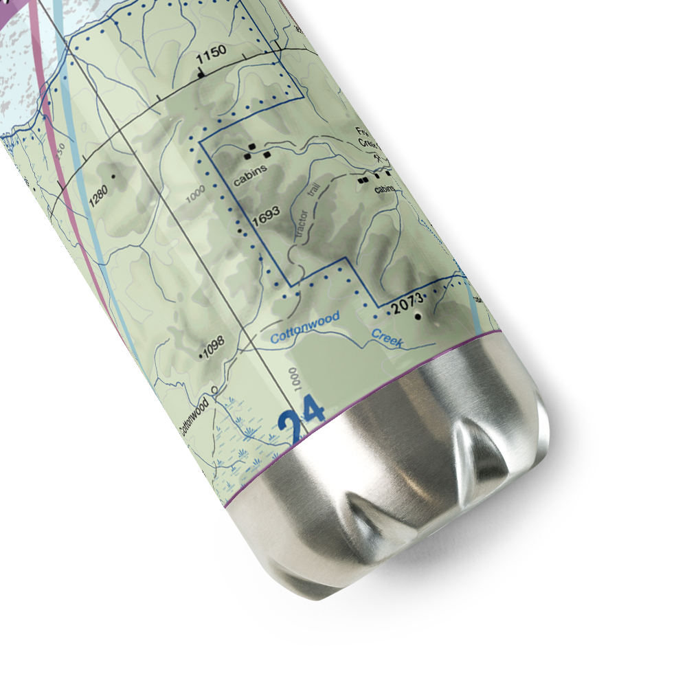Upper Hannum Creek Airport (4Z2) VFR Sectional Water Bottle 