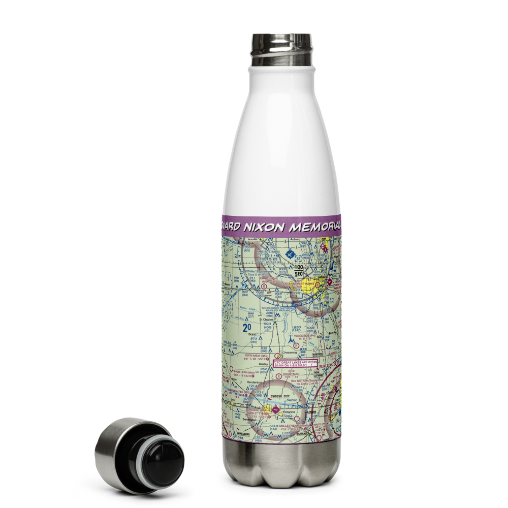 Howard Nixon Memorial Airport (50G) VFR Sectional Water Bottle 