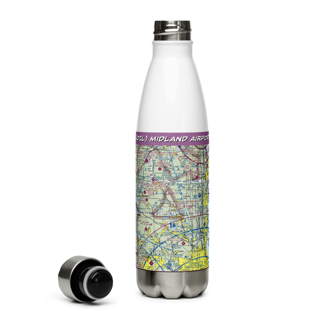 Midland Airport (50IL) VFR Sectional Water Bottle 