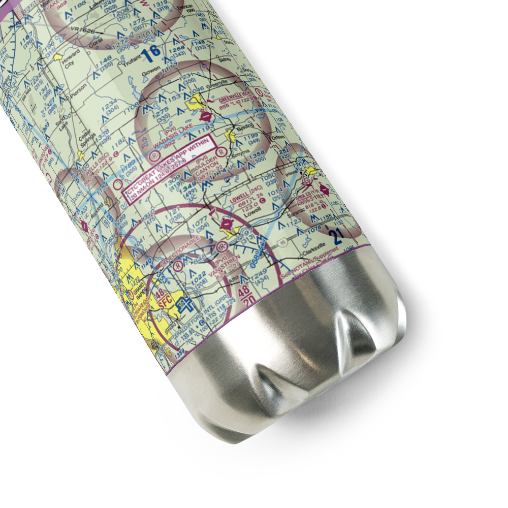 Burgess Lake Seaplane Base (50MI) VFR Sectional Water Bottle 