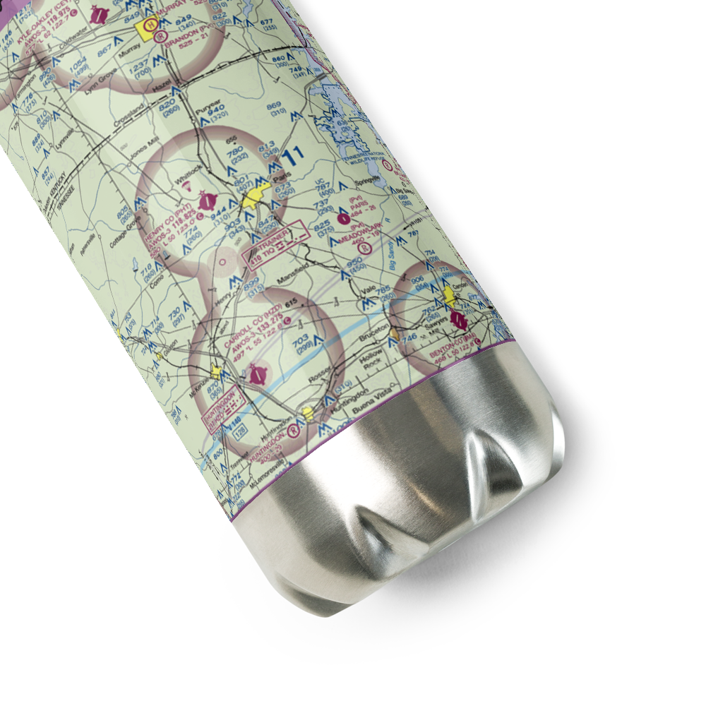 Paris Landing Airpark (50TN) VFR Sectional Water Bottle 