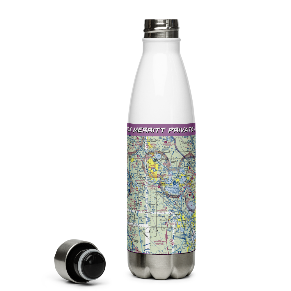 Tex Merritt Private Airstrip (51FD) VFR Sectional Water Bottle 