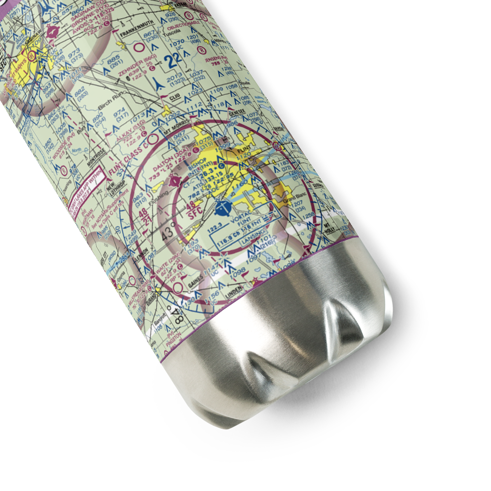Cagney Airport (51G) VFR Sectional Water Bottle 