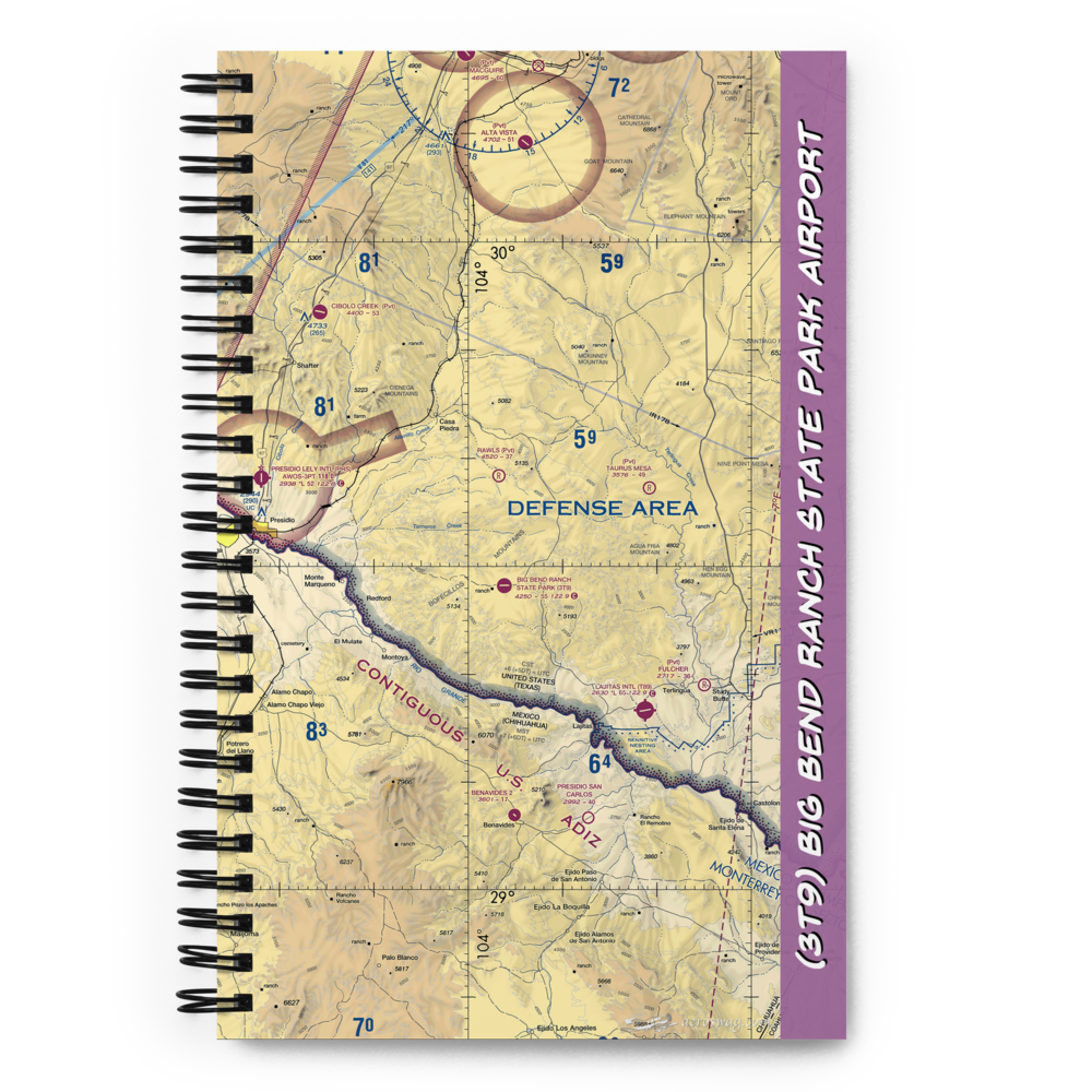 Big Bend Ranch State Park Airport (3T9) VFR Sectional Notebook 
