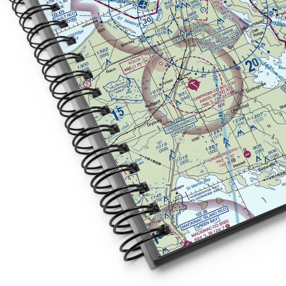 Sault Ste Marie International Seaplane Base (MI8) VFR Sectional Notebook 