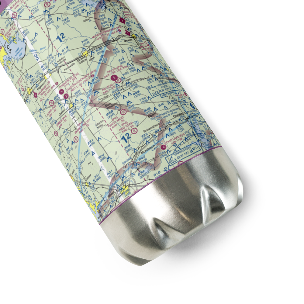 N D Ranch Airport (51TX) VFR Sectional Water Bottle 