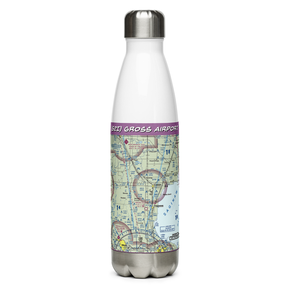 Gross Airport (52I) VFR Sectional Water Bottle 