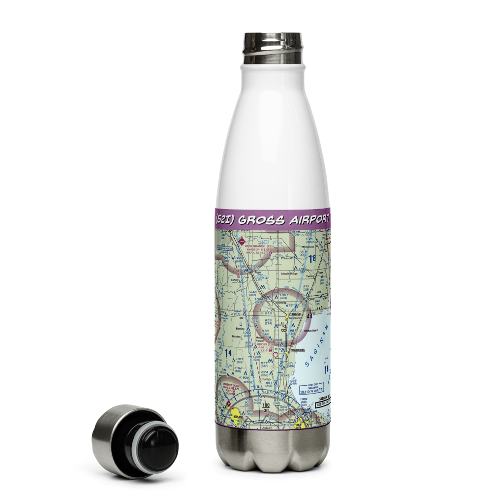 Gross Airport (52I) VFR Sectional Water Bottle 