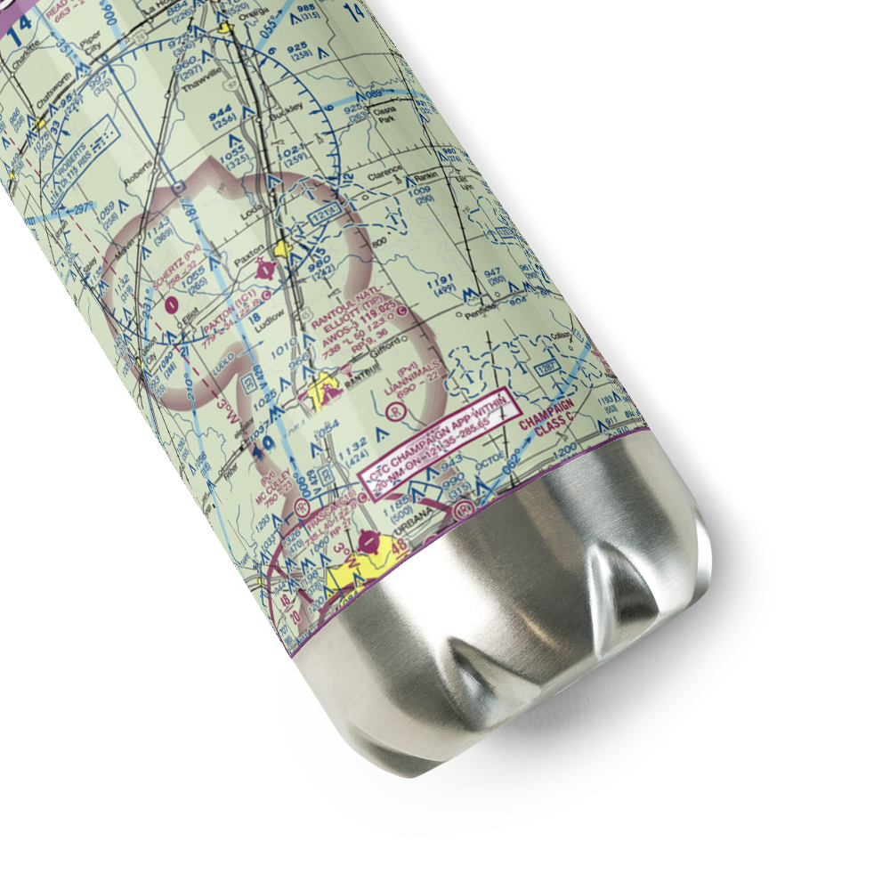 Hasselbring Airport (52IL) VFR Sectional Water Bottle 
