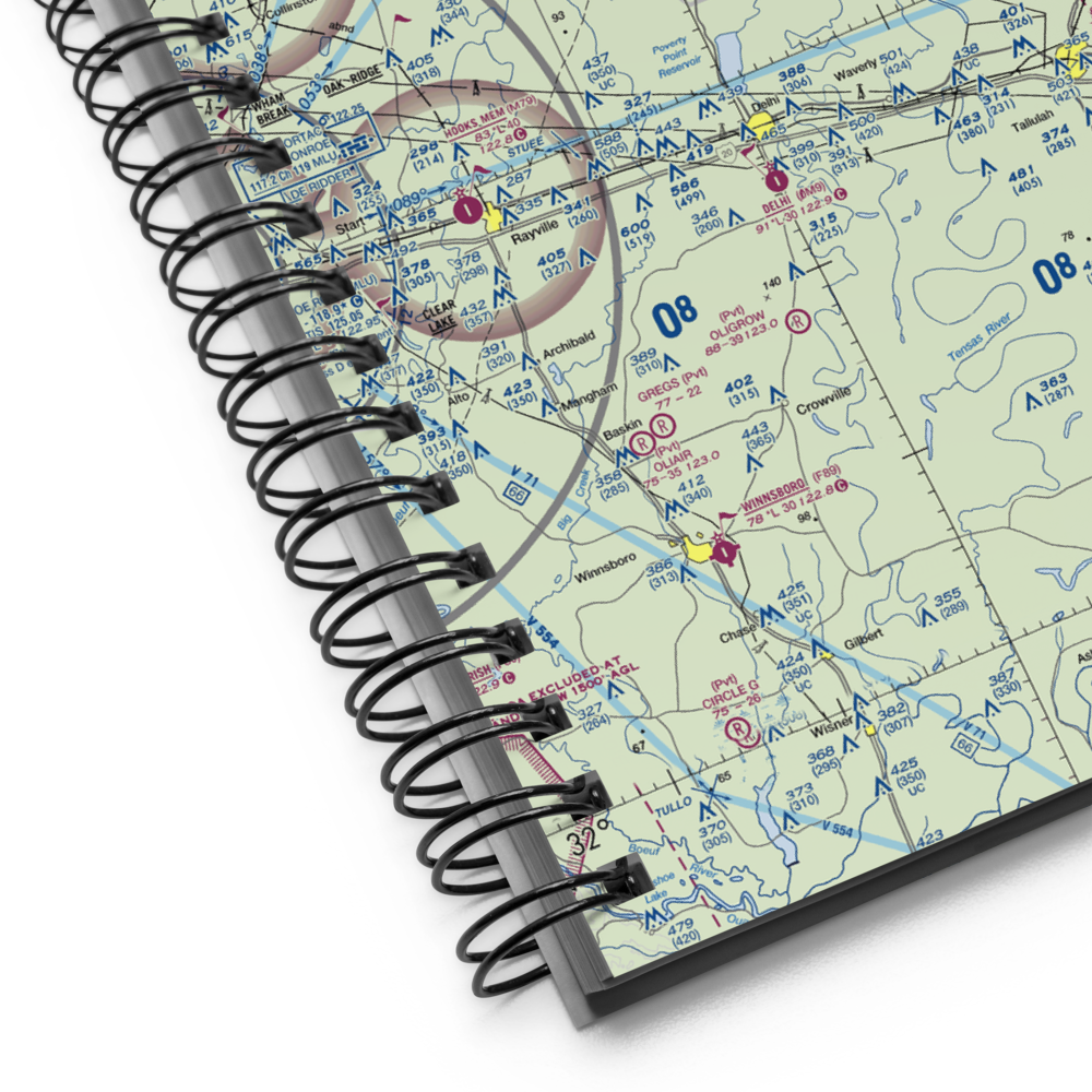 Plunkett Aviation Services Inc Airport (46LA) VFR Sectional Notebook 