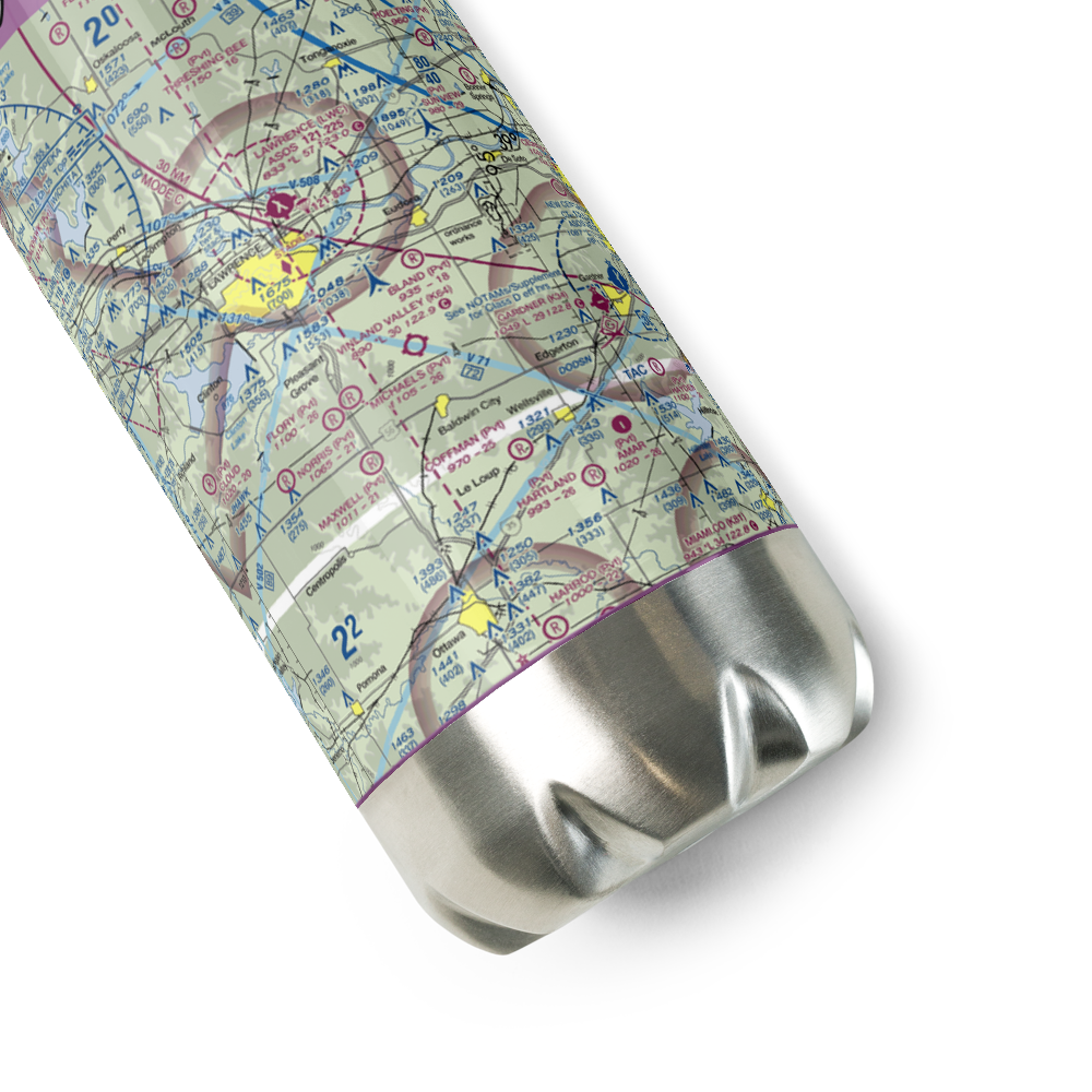 Bland Airport (52KS) VFR Sectional Water Bottle 