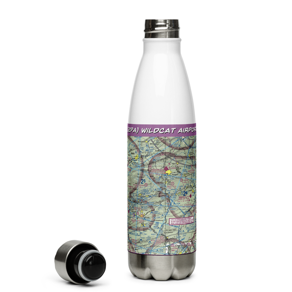 Wildcat Airport (52PA) VFR Sectional Water Bottle 