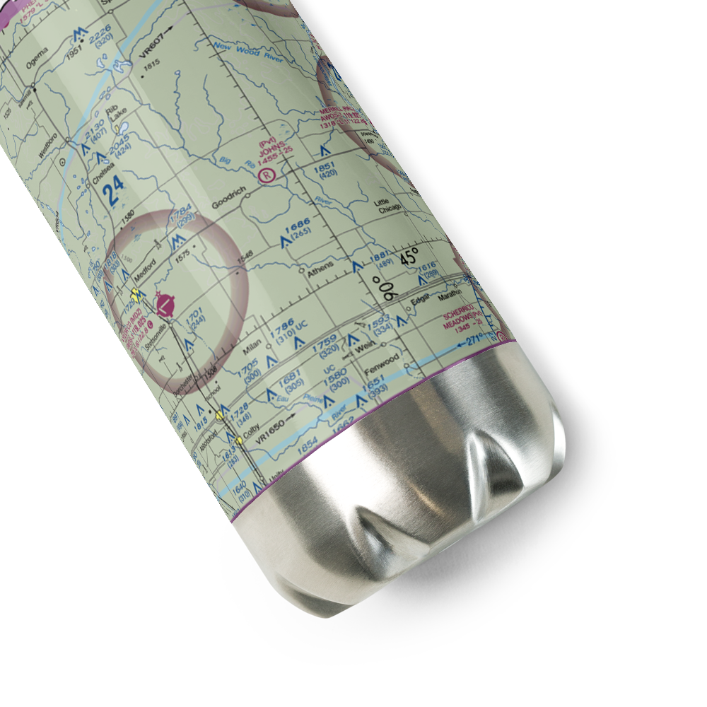 John'S Field (52WI) VFR Sectional Water Bottle 