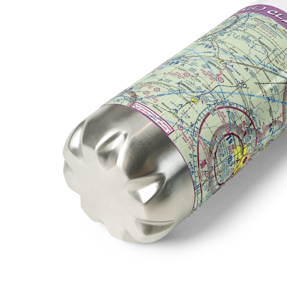 Clapper Airport (53IL) VFR Sectional Water Bottle 