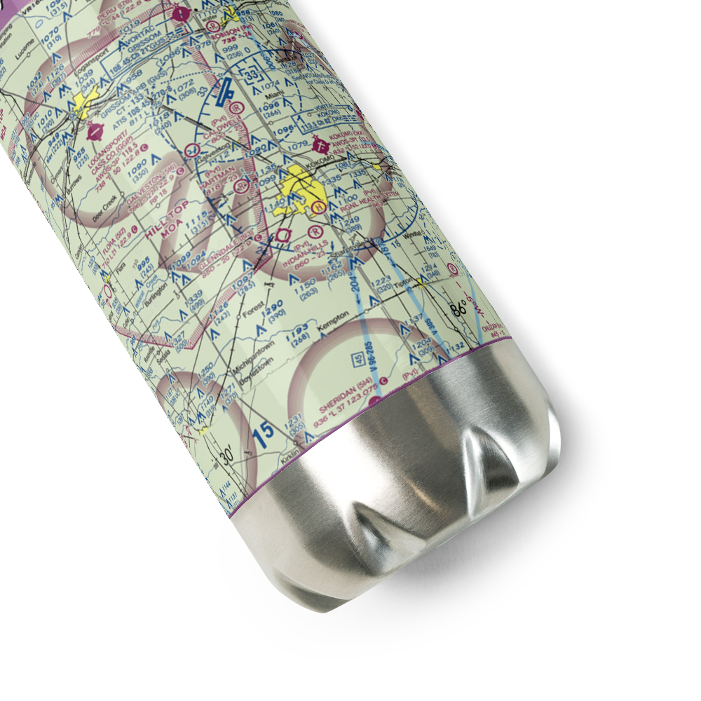 Hartman Farms Field (53IN) VFR Sectional Water Bottle 