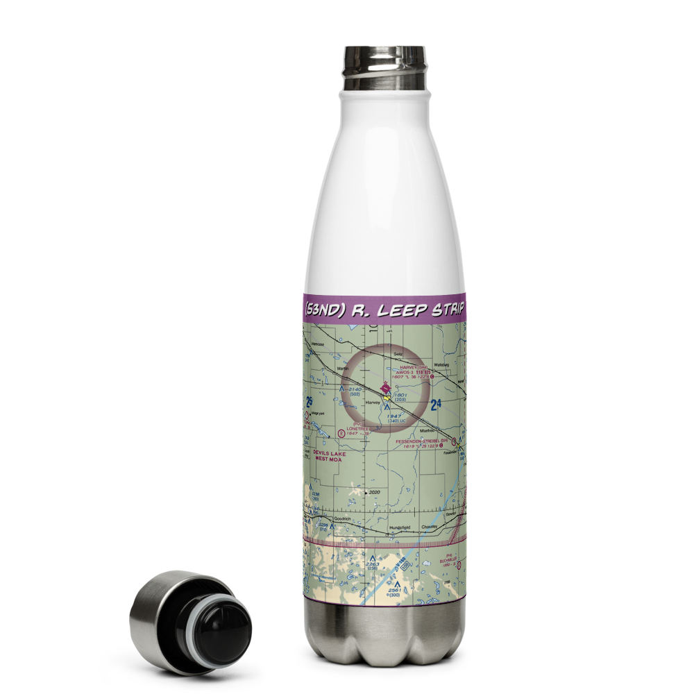 R. Leep Strip (53ND) VFR Sectional Water Bottle 