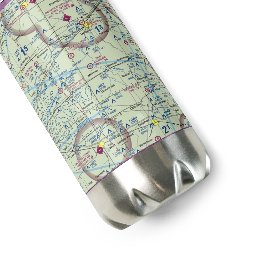Charloe Airport (53OH) VFR Sectional Water Bottle 