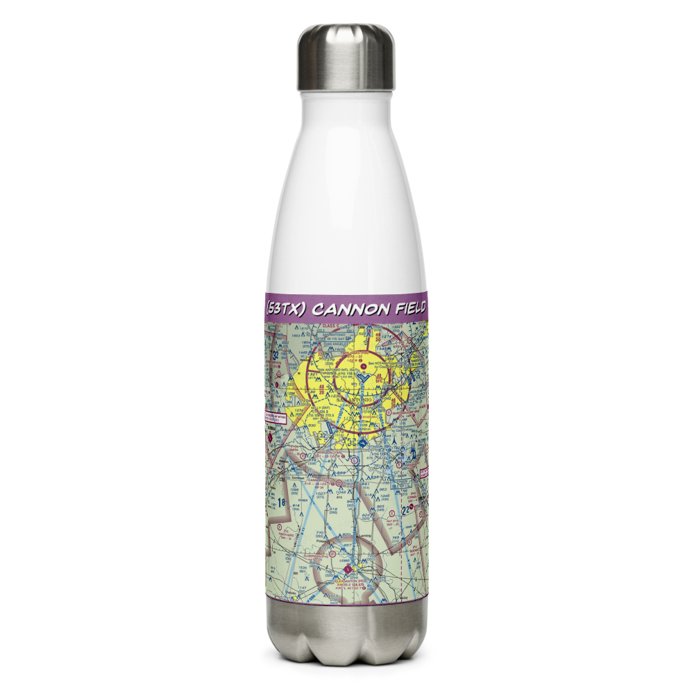 Cannon Field (53TX) VFR Sectional Water Bottle 