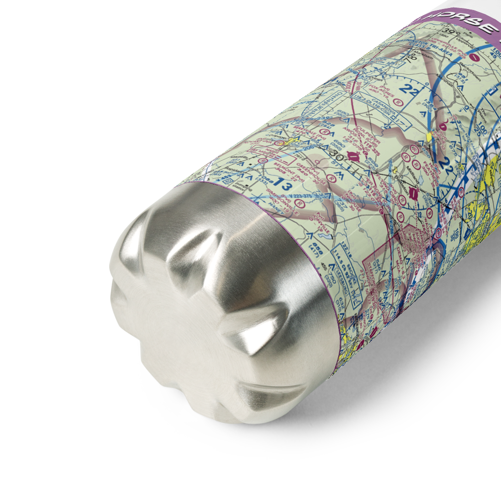 Horse Feathers Airport (53VA) VFR Sectional Water Bottle 