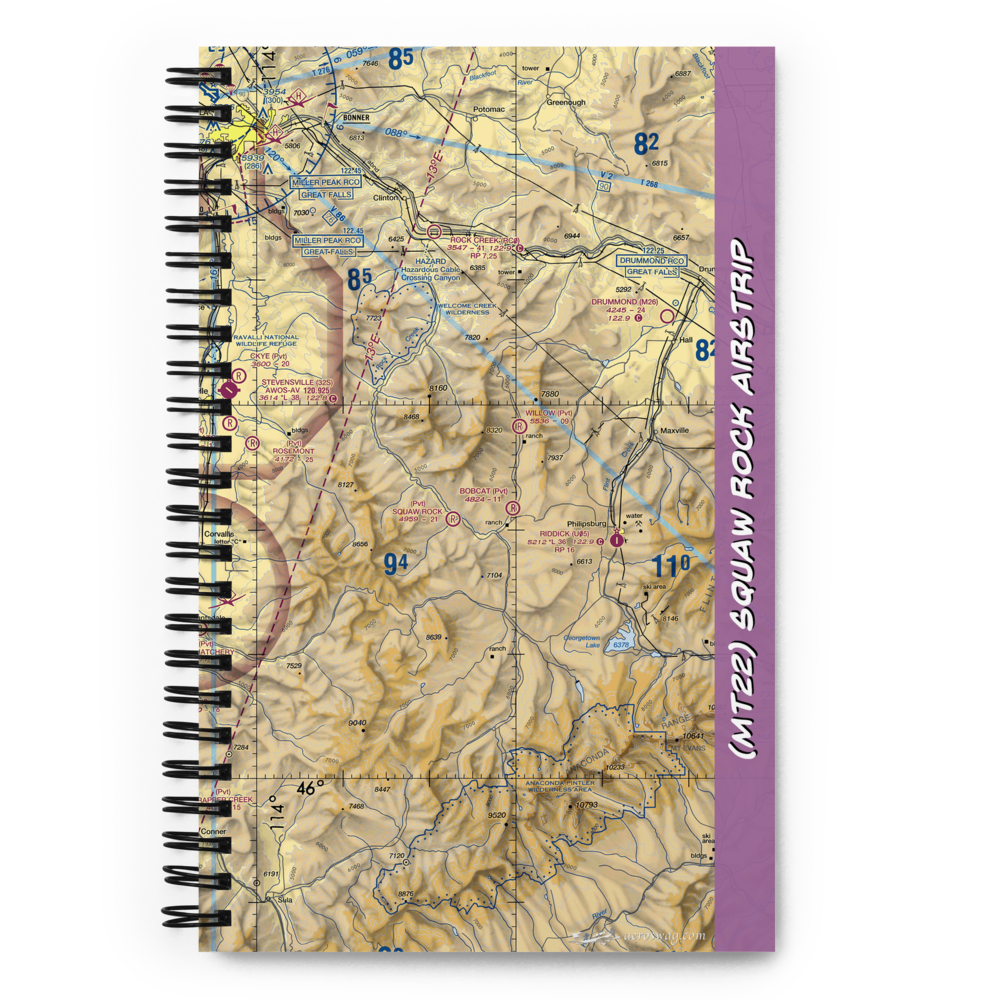 Squaw Rock Airstrip (MT22) VFR Sectional Notebook 