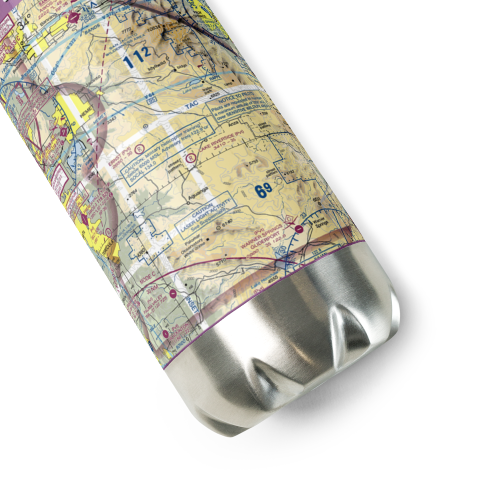 Lake Riverside Estates Airport (54CL) VFR Sectional Water Bottle 