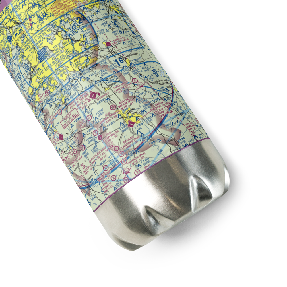 Deerfield Landing Airport (54GA) VFR Sectional Water Bottle 