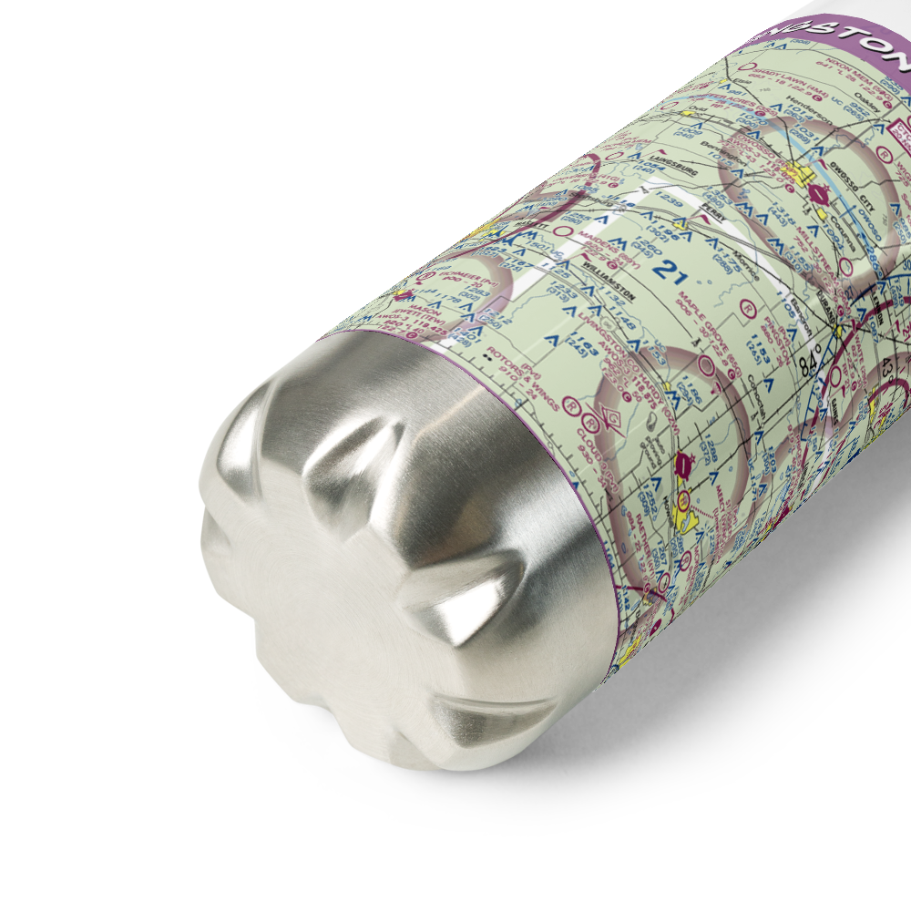 Pingston Aeroworks Airport (54MI) VFR Sectional Water Bottle 