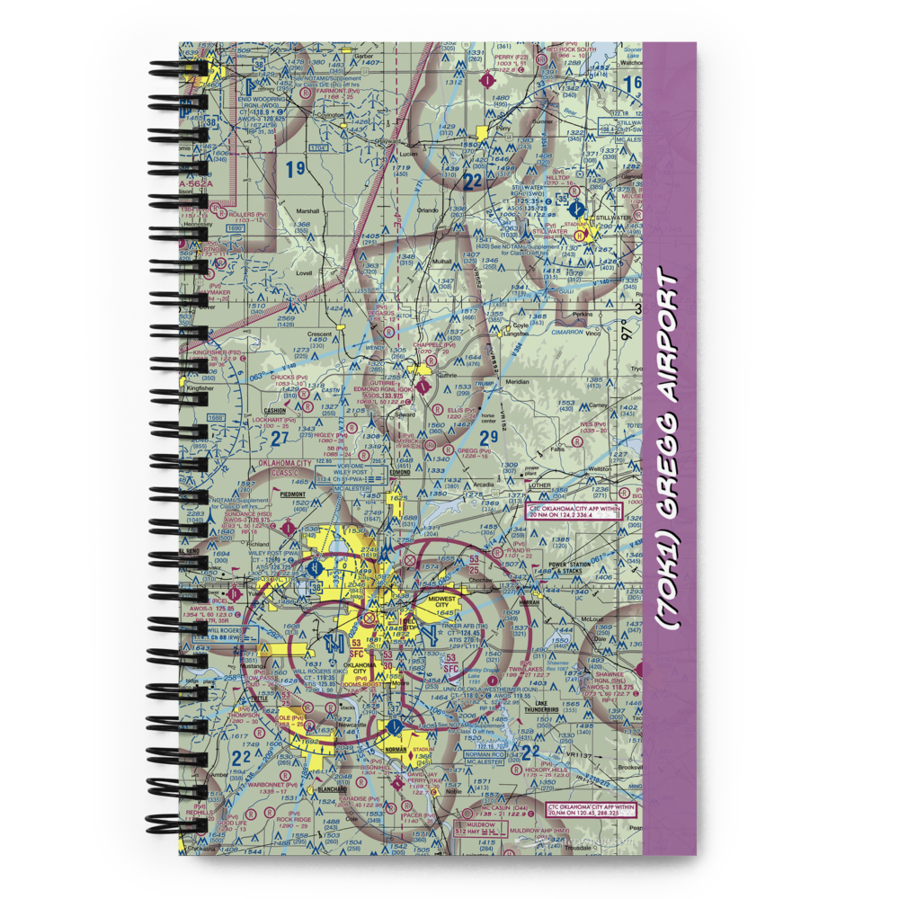 Gregg Airport (7OK1) VFR Sectional Notebook 