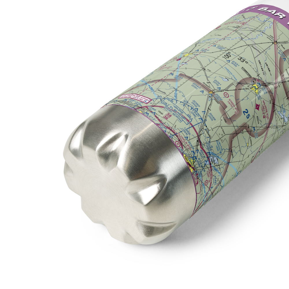 J Bar Wc Ranch Airport (54TS) VFR Sectional Water Bottle 