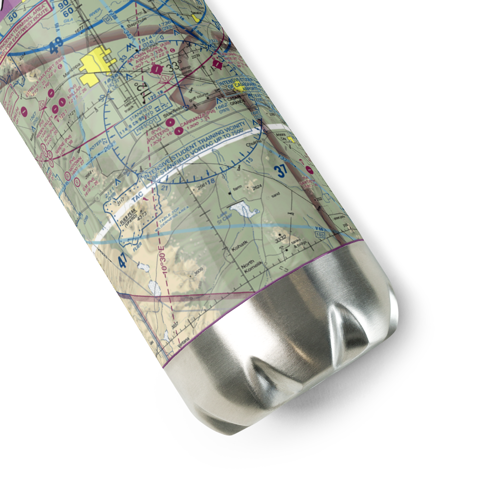 Potters Field (55AZ) VFR Sectional Water Bottle 