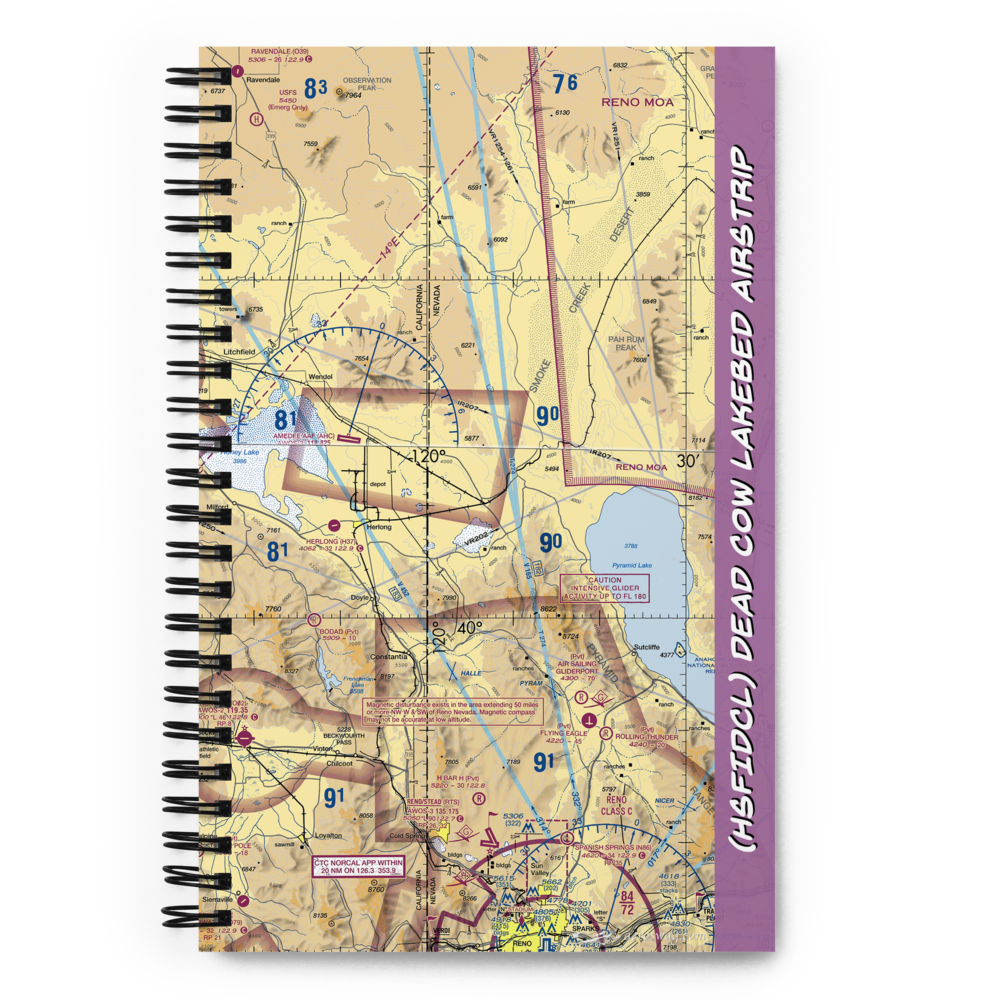 Dead Cow Lakebed Airstrip (HSFIDCL) VFR Sectional Notebook 