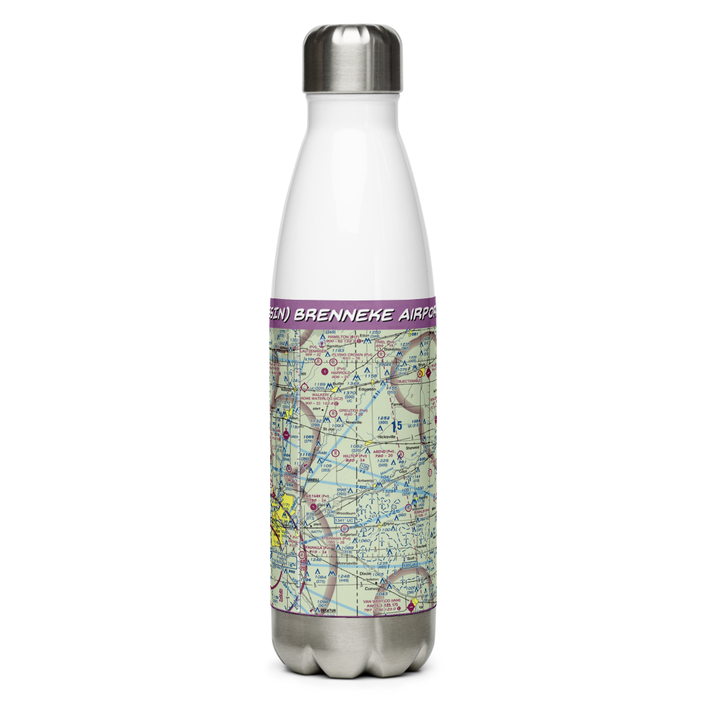 Brenneke Airport (55IN) VFR Sectional Water Bottle 