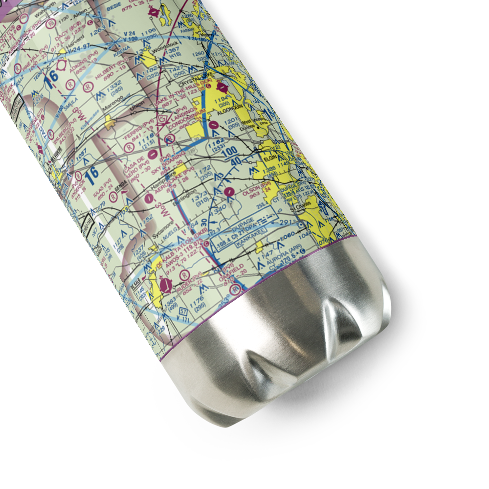 Sky Soaring Airport (55LL) VFR Sectional Water Bottle 