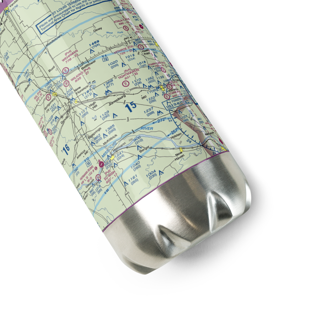 Tightsqueeze Field (55MO) VFR Sectional Water Bottle 