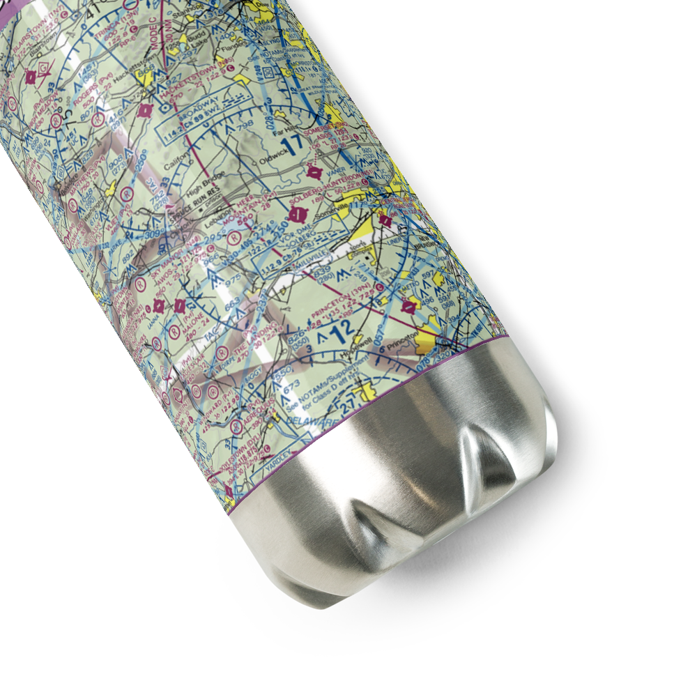 Garden State Balloonport (55NJ) VFR Sectional Water Bottle 