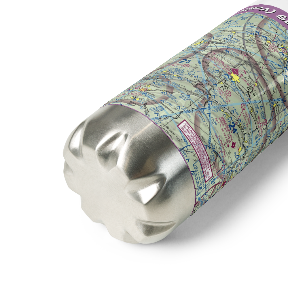 Sency Airport (55PA) VFR Sectional Water Bottle 