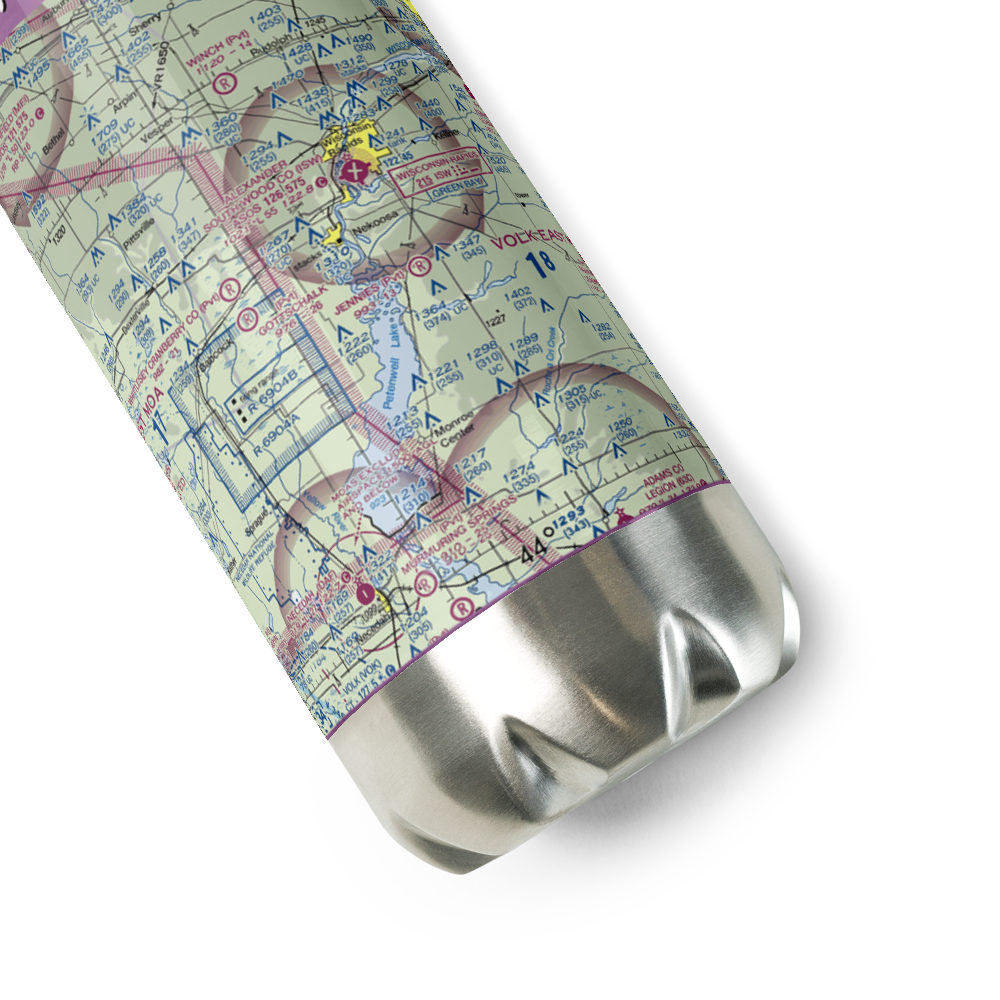 Cranmoor Airstrip (55WI) VFR Sectional Water Bottle 