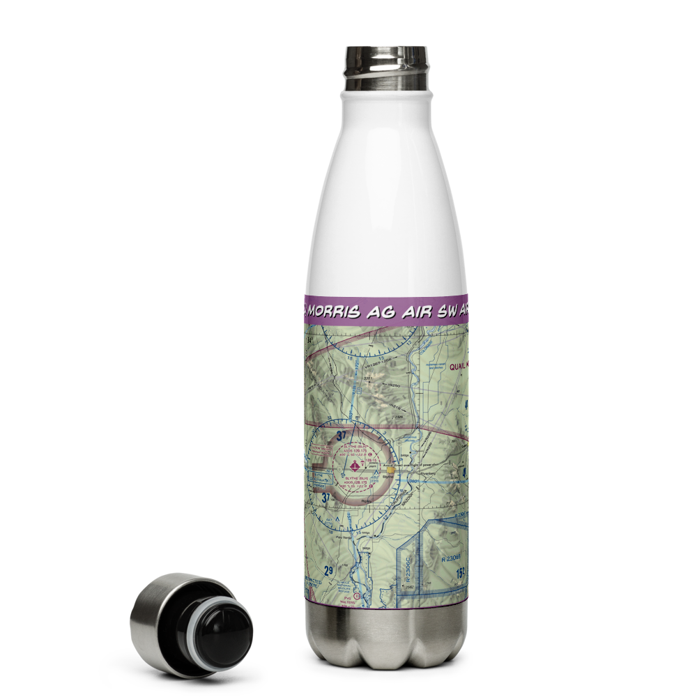Morris Ag Air SW Airport (56CL) VFR Sectional Water Bottle 